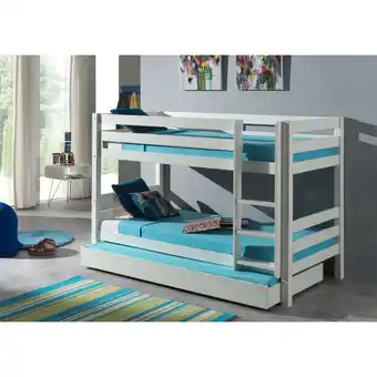 Netto Marken-Discount Vipack Furniture Etagenbett Pino mit Bettschublade, weiß Angebot