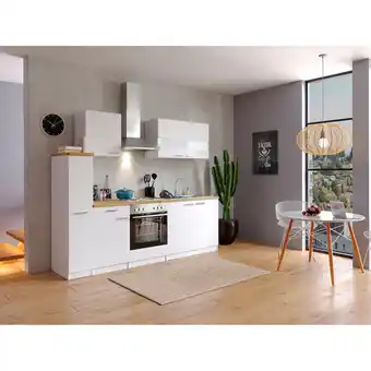 Netto Marken-Discount Respekta Küchenzeile KB240WW 240 cm Weiß Angebot