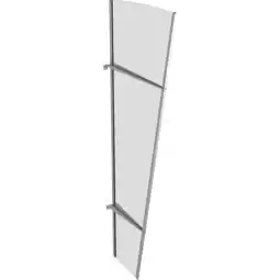 Netto Marken-Discount Gutta Typ L Vordach-Seitenteil Edelstahl, 167 x 62 cm, klar Angebot