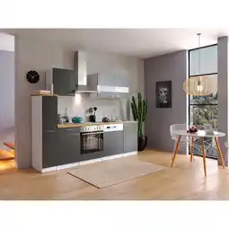 Netto Marken-Discount Respekta Küchenzeile KB250WG 250 cm Weiß - Grau Angebot