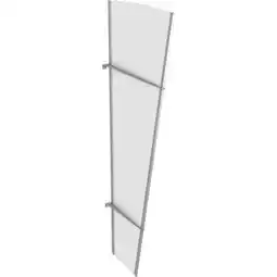 Netto Marken-Discount Gutta Typ L Vordach-Seitenteil Edelstahl, 167 x 62 cm, satiniert weiß Angebot