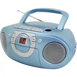 Netto Marken-Discount Soundmaster SCD5100BL Radio-Kassettenspieler mit CD-Spieler - hellblau Angebot