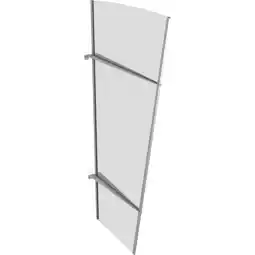 Netto Marken-Discount Gutta Typ XL Vordach-Seitenteil Edelstahl, 167 x 85 cm, klar Angebot