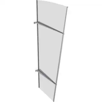 Netto Marken-Discount Gutta Typ XL Vordach-Seitenteil Edelstahl, 167 x 85 cm, klar Angebot