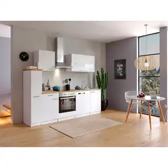 Netto Marken-Discount Respekta Küchenzeile KB250WWC 250 cm Weiß Angebot