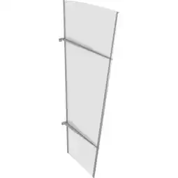 Netto Marken-Discount Gutta Typ XL Vordach-Seitenteil Edelstahl, 167 x 85 cm, satiniert weiß Angebot
