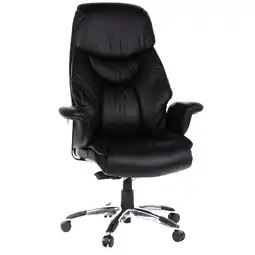 Netto Marken-Discount hjh OFFICE Luxus Chefsessel PRADO Leder mit Armlehnen Angebot