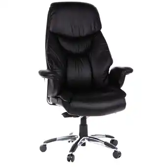 Netto Marken-Discount hjh OFFICE Luxus Chefsessel PRADO Leder mit Armlehnen Angebot