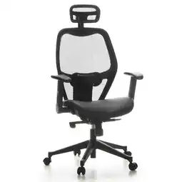 Netto Marken-Discount hjh OFFICE Profi Bürostuhl AIR-PORT Netzstoff/Leder mit abklappbaren Armlehnen Angebot