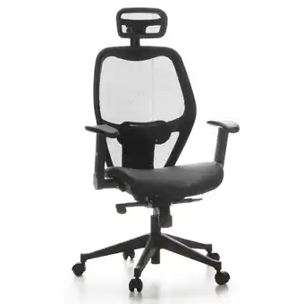 Netto Marken-Discount hjh OFFICE Profi Bürostuhl AIR-PORT Netzstoff/Leder mit abklappbaren Armlehnen Angebot