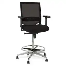 Netto Marken-Discount hjh OFFICE Counterstuhl TOP WORK 77 Stoff mit Armlehnen (höhenverstellbar) Angebot