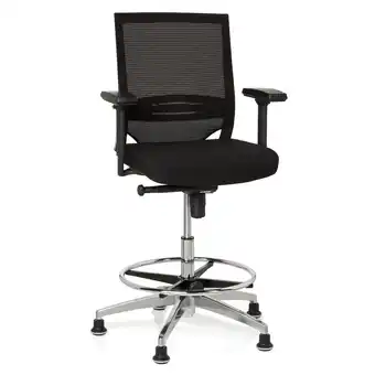 Netto Marken-Discount hjh OFFICE Counterstuhl TOP WORK 77 Stoff mit Armlehnen (höhenverstellbar) Angebot