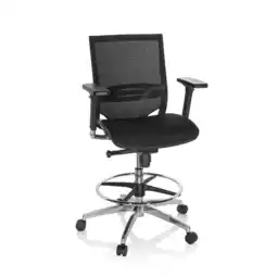 Netto Marken-Discount hjh OFFICE Counterstuhl TOP WORK 78 Netzstoff mit Armlehnen (höhenverstellbar) Angebot