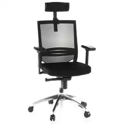 Netto Marken-Discount hjh OFFICE Profi Bürostuhl PORTO MAX Stoff/Netzstoff mit Armlehnen (höhenverstellbar) Angebot