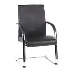 Netto Marken-Discount hjh OFFICE Freischwinger BAROLO V Leder mit Armlehnen Angebot