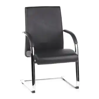 Netto Marken-Discount hjh OFFICE Freischwinger BAROLO V Leder mit Armlehnen Angebot