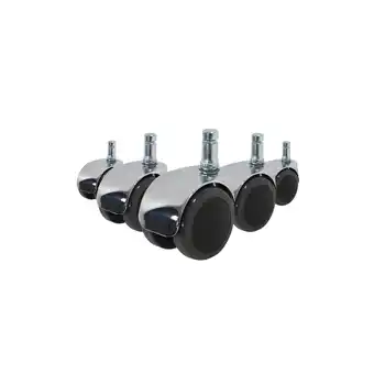 Netto Marken-Discount hjh OFFICE Stuhlrollen 5x ROLO LUX 11mm/50mm Metall, Kunststoff Angebot