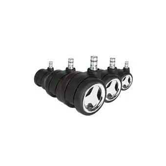 Netto Marken-Discount hjh OFFICE Stuhlrollen 5x ROLO GAME No-Noise 11mm/60mm Metall, Kunststoff, Chrom Angebot