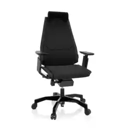 Netto Marken-Discount hjh OFFICE High End Bürostuhl GENIDIA BLACK Stoff mit Armlehnen Angebot