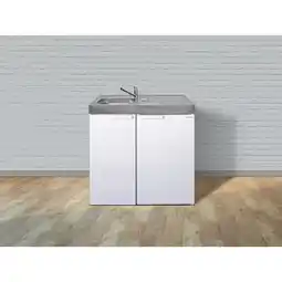 Netto Marken-Discount Stengel Küchen Kitchenline MK 90 weiß - ohne Kochfeld rechts, Becken links Angebot