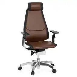Netto Marken-Discount hjh OFFICE High End Bürostuhl GENIDIA PRO Leder mit Armlehnen Angebot