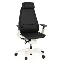 Netto Marken-Discount hjh OFFICE High End Bürostuhl GENIDIA PRO WHITE Leder mit Armlehnen Angebot