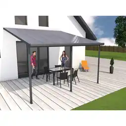 Netto Marken-Discount Gutta 4293165 Terrassenüberdachung anthrazit, 426 x 406 cm Angebot