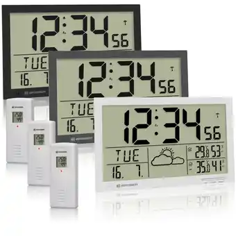 Netto Marken-Discount BRESSER MyTime Jumbo LCD Wetter-Wanduhr Farbe: anthracite Angebot
