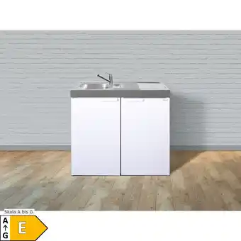 Netto Marken-Discount Stengel Küchen Kitchenline MK 100 weiß - ohne Kochfeld links, Becken rechts Angebot
