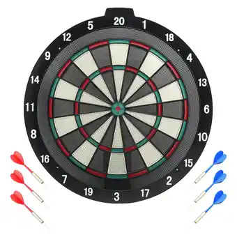 Netto Marken-Discount Best Sporting Safety Dartboard aus Kunststoff mit 6 Sicherheitspfeilen plus Ersatzspitzen, 46 cm Angebot