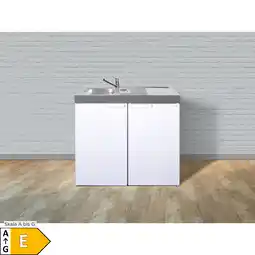 Netto Marken-Discount Stengel Küchen Kitchenline MK 100 weiß - ohne Kochfeld rechts, Becken links Angebot