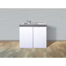 Netto Marken-Discount Stengel Küchen Kitchenline MK 100 weiß - ohne Kochfeld rechts, Becken links Angebot