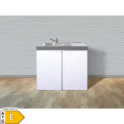 Netto Marken-Discount Stengel Küchen Kitchenline MK 100 weiß - ohne Kochfeld rechts, Becken links Angebot