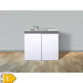 Netto Marken-Discount Stengel Küchen Kitchenline MK 100 weiß - ohne Kochfeld rechts, Becken links Angebot