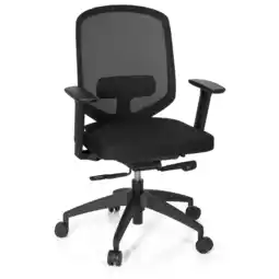 Netto Marken-Discount hjh OFFICE Profi Bürostuhl DELIGHT PRO Stoff/Netzstoff mit Armlehnen (höhenverstellbar) Angebot
