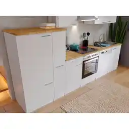 Netto Marken-Discount Respekta Küchenzeile KB310WWC 310 cm Weiß mit Glaskeramikkochfeld Angebot