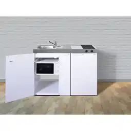 Netto Marken-Discount Stengel Küchen Kitchenline MKM 120 A weiß - Glaskeramikkochfeld rechts Angebot