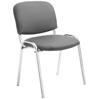 Netto Marken-Discount CLP Stapelstuhl Ken I Konferenzstuhl Mit Kunstleder-Bezug I Metall In Chrom-Optik Angebot