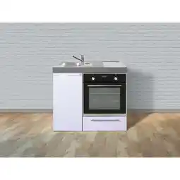 Netto Marken-Discount Stengel Küchen Kitchenline MKB 100 weiß - ohne Kochfeld links, Becken rechts Angebot