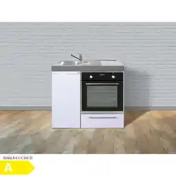Netto Marken-Discount Stengel Küchen Kitchenline MKB 100 weiß - ohne Kochfeld links, Becken rechts Angebot