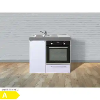 Netto Marken-Discount Stengel Küchen Kitchenline MKB 100 weiß - ohne Kochfeld links, Becken rechts Angebot