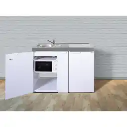 Netto Marken-Discount Stengel Küchen Kitchenline MKM 120 A weiß - ohne Kochfeld links, Becken rechts Angebot
