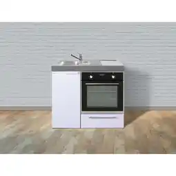 Netto Marken-Discount Stengel Küchen Kitchenline MKB 100 weiß - ohne Kochfeld rechts, Becken links Angebot