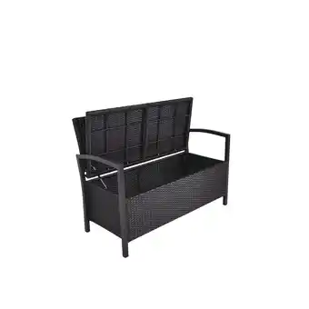 Netto Marken-Discount Garden Pleasure Parkbank Ferrara mit Staufach, Dunkelgrau Angebot