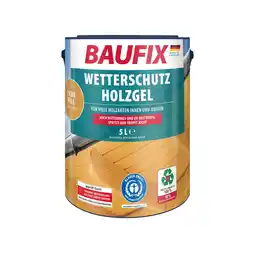Netto Marken-Discount BAUFIX Wetterschutz-Holzgel eiche hell seidenglänzend, 5 Liter, Holzlasur Angebot