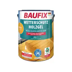 Netto Marken-Discount BAUFIX Wetterschutz-Holzgel kiefer seidenglänzend, 5 Liter, Holzlasur Angebot