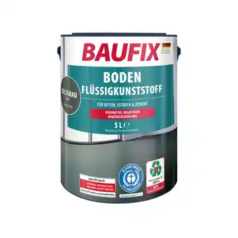 Netto Marken-Discount BAUFIX Boden-Flüssigkunststoff zeltgrau matt, 5 Liter, Beton- und Bodenfarbe Angebot