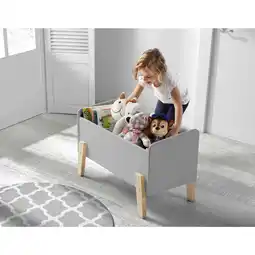 Netto Marken-Discount Vipack Spielkiste Kiddy mit 3 Fächern - Hellgrau Angebot