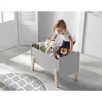 Netto Marken-Discount Vipack Spielkiste Kiddy mit 3 Fächern - Hellgrau Angebot