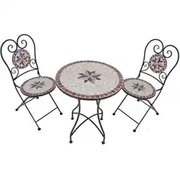 Netto Marken-Discount Balkonset 3tlg. Mosaik AMARILLO braun,steinrot,beige Angebot